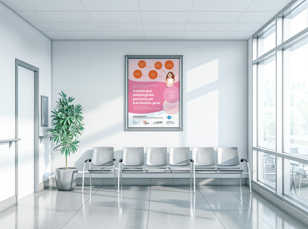 plak&aacute;t v ček&aacute;rně v nemocnici