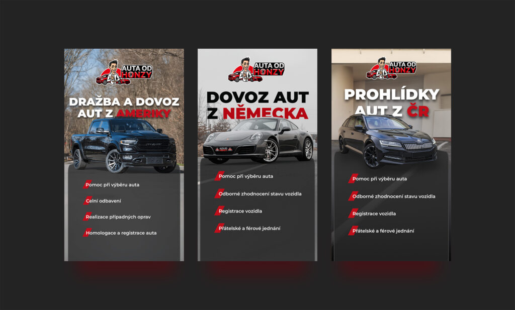 reklama na soci&aacute;ln&iacute; s&iacute;tě s auty